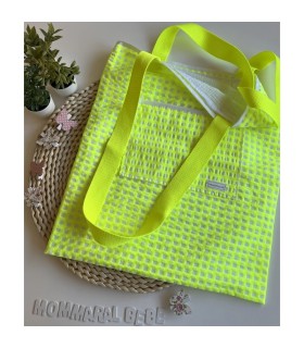 TOTE BAG MORAIRA VICHY AMARILLO FLÚOR