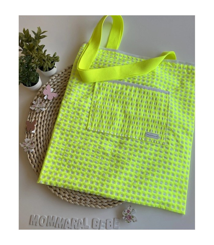 TOTE BAG MORAIRA VICHY AMARILLO FLÚOR