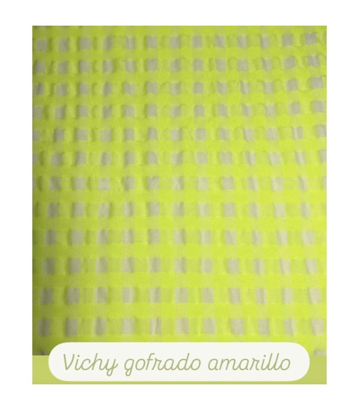PELELE ROSA FLUOR EN CUADRO VICHY GOFRADO