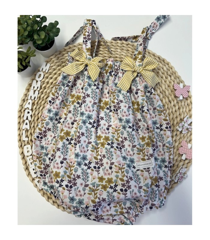 PELELE FLORES LILAS LAZO CÁMEL