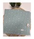 MUSELINA ESTRELLAS VERDE AGUA + BOLSITA