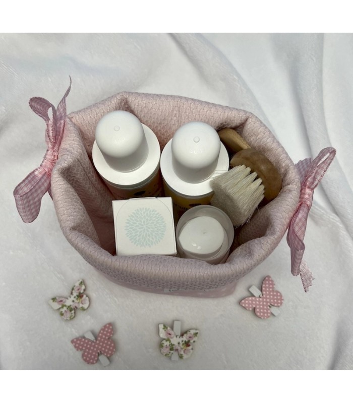 CESTA DE BAÑO NUBE ROSA