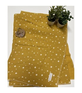 MUSELINA ESTRELLAS MOSTAZA