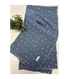 MUSELINA ESTRELLAS AZUL AZAFATA + BOLSITA
