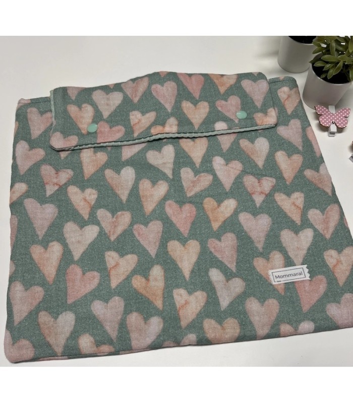 MANTITA CORAZONES REVERSIBLE