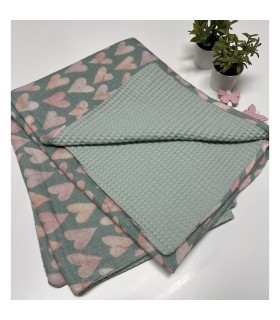 MANTITA CORAZONES REVERSIBLE