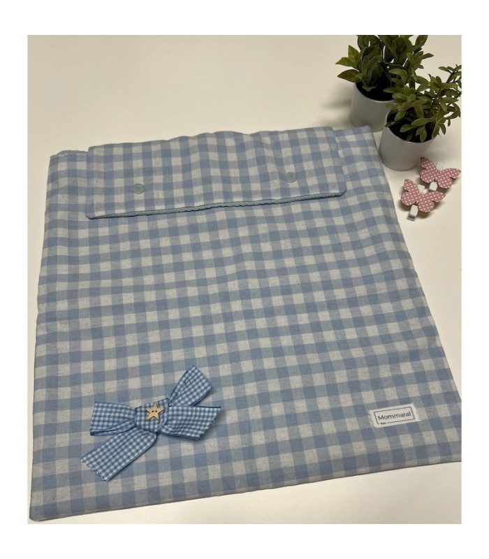 MANTITA VICHY AZUL ENTRETIEMPO REVERSIBLE