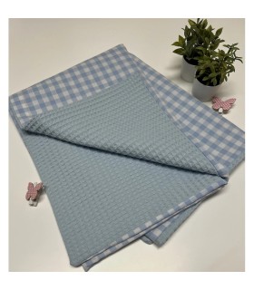 MANTITA VICHY AZUL ENTRETIEMPO REVERSIBLE