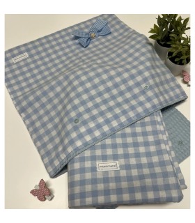 MANTITA VICHY AZUL ENTRETIEMPO REVERSIBLE