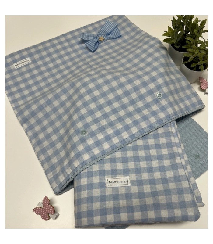 MANTITA VICHY AZUL ENTRETIEMPO REVERSIBLE
