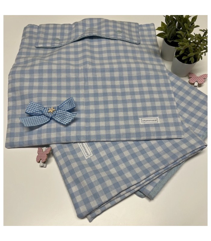 MANTITA VICHY AZUL ENTRETIEMPO REVERSIBLE