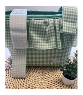 BOLSO BOMBONERA VERDE VICHY