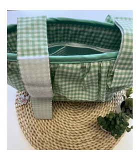 BOLSO BOMBONERA VERDE VICHY