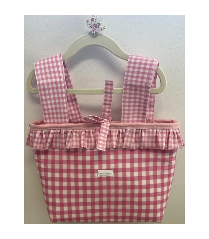BOLSO BOMBONERA ROSA VICHY