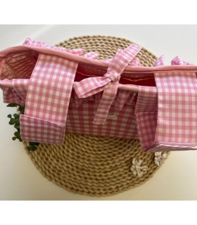 BOLSO BOMBONERA ROSA VICHY