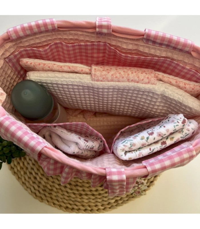BOLSO BOMBONERA ROSA VICHY