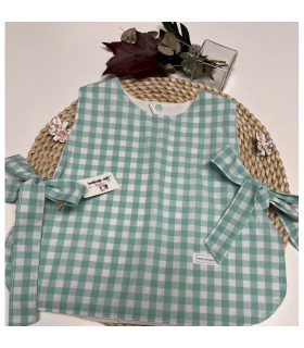 BABERO IMPERMEABLE VICHY VERDE MAR