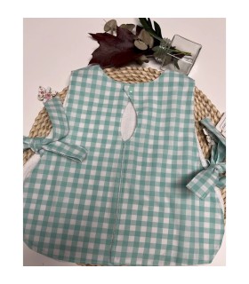 BABERO IMPERMEABLE VICHY VERDE MAR