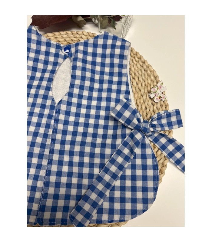 BABERO VICHY AZUL ÍNDIGO